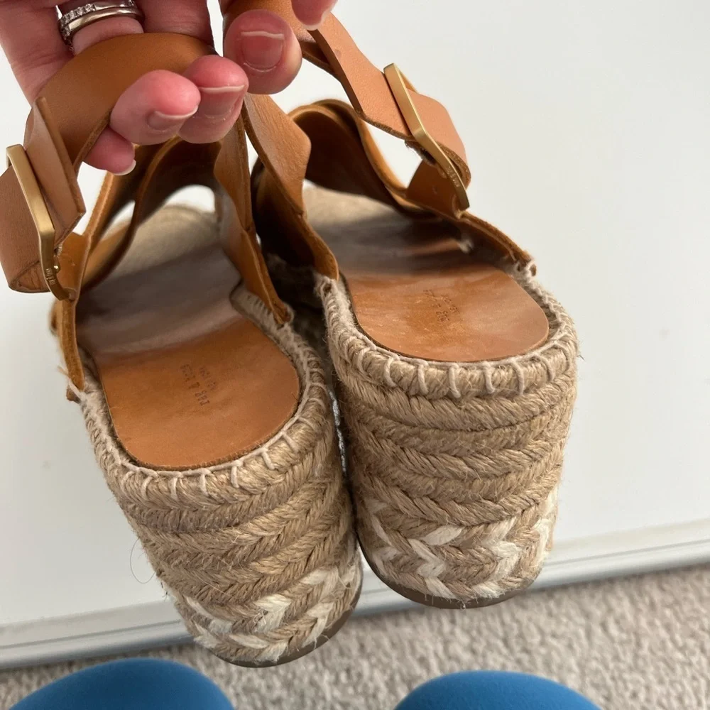 rag & bone Tan Suede Wedge Sandals